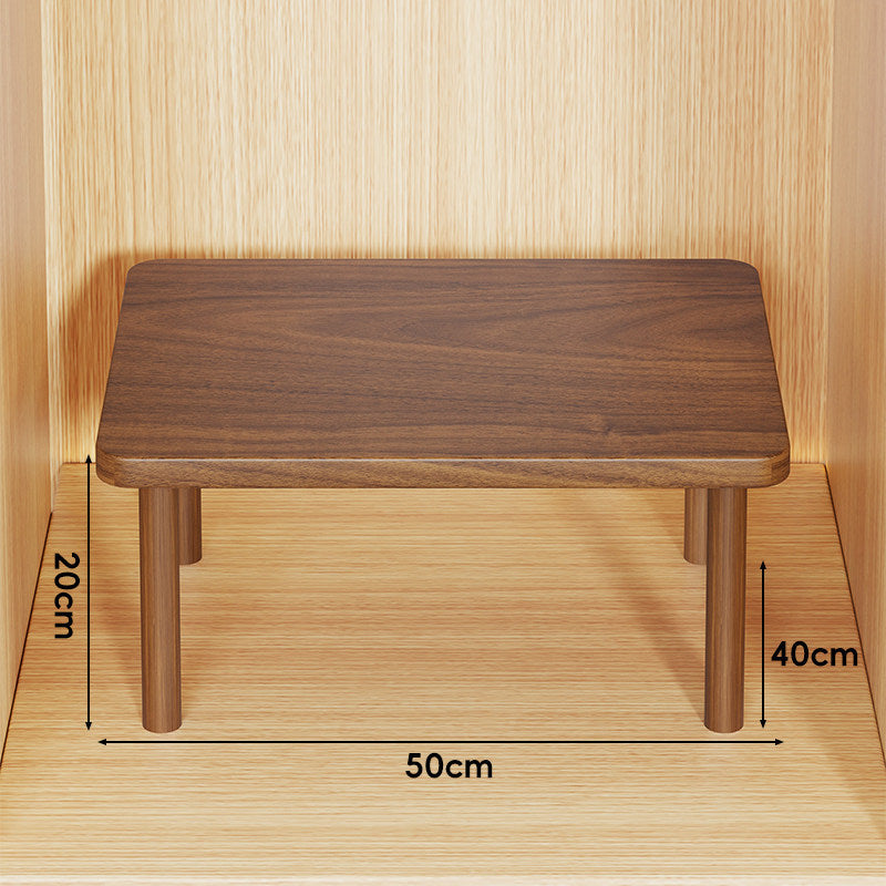 Adjustable Multi-Height Wooden Monitor Riser and Desktop Shelf