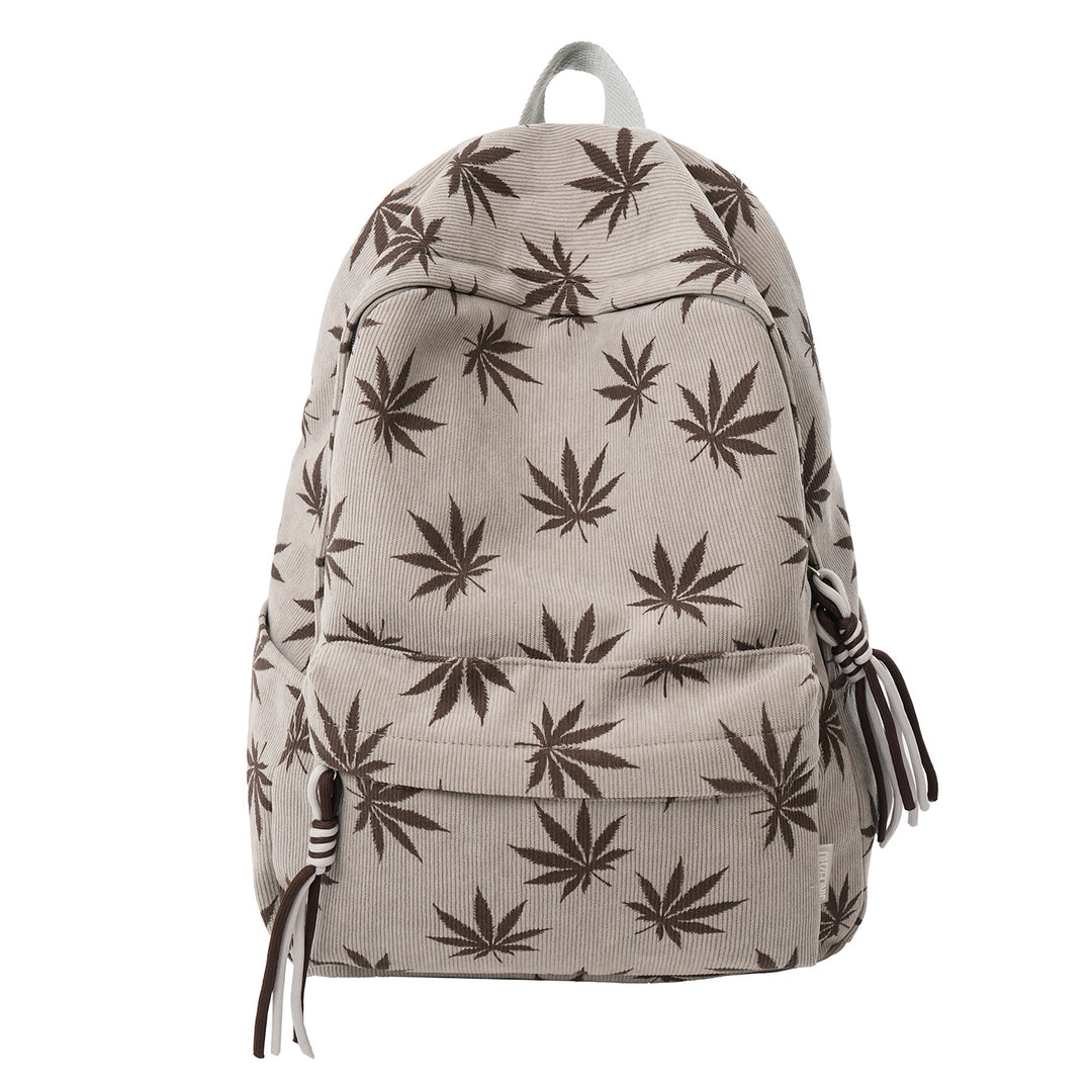 Stylish Leaf-Patterned Backpack Kalsten