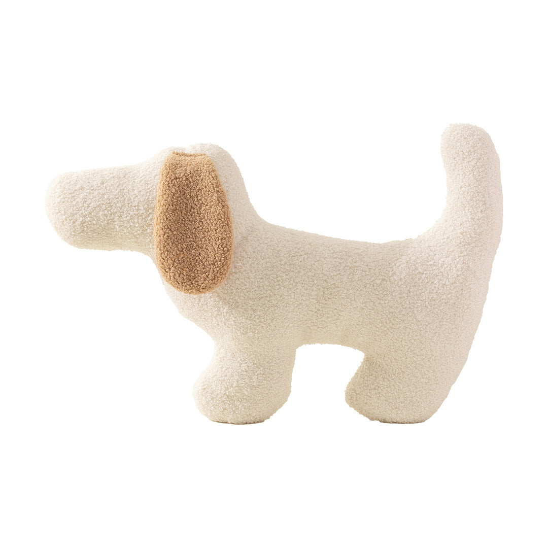 Cuddle teddy cushion made of boucle with ergonomic back support