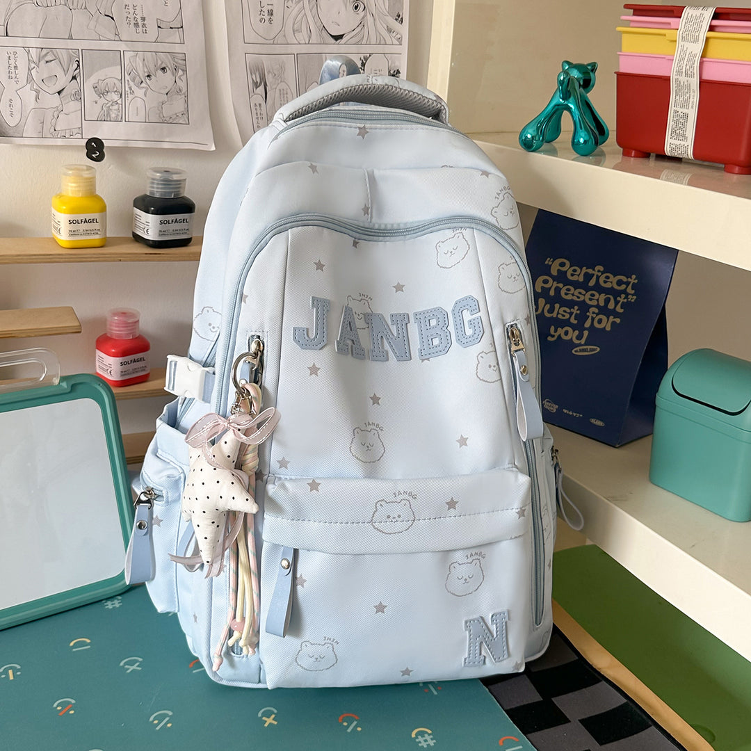 Casual Character-Embellished Backpack Kalsten