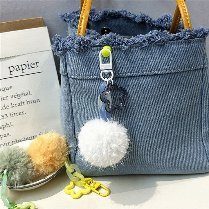 Cute Fuzzy Pom-Pom Keychain kalsten