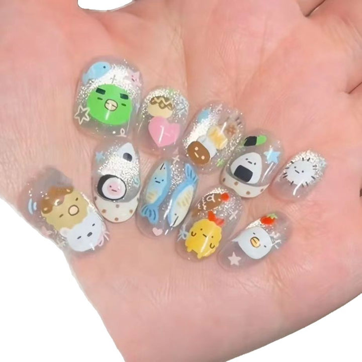 Playful Cartoon-Themed Press-On Nail Art Kalsten