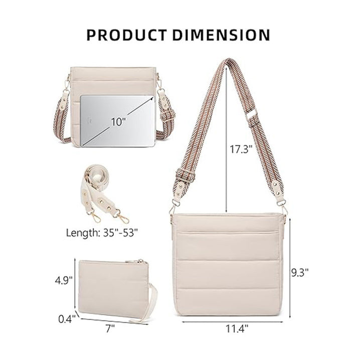 Fashionable shoulder bag with detachable wallet compartment Kalsten