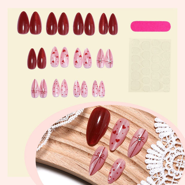 Artificial Nail Set with Romantic Motifs Kalsten