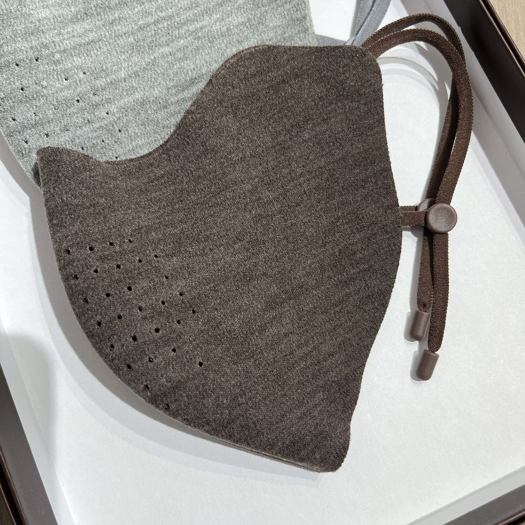 Contoured Perforated Reusable Fabric Face Mask with Adjustable Ear Cords Kalsten
