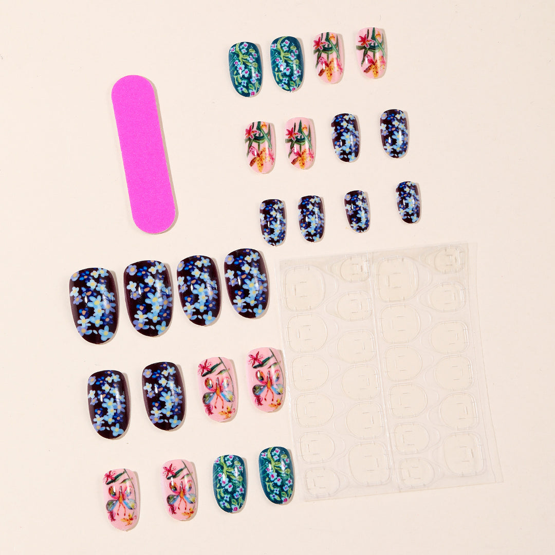 Vibrant Floral Nail Art Design Kalsten