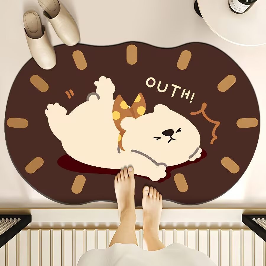 Cute Cartoon Bear Bath Mat Kalsten