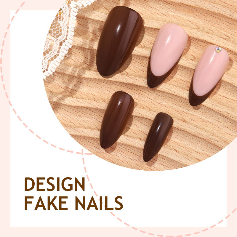 Artificial nail set with glamorous high gloss designs Kalsten