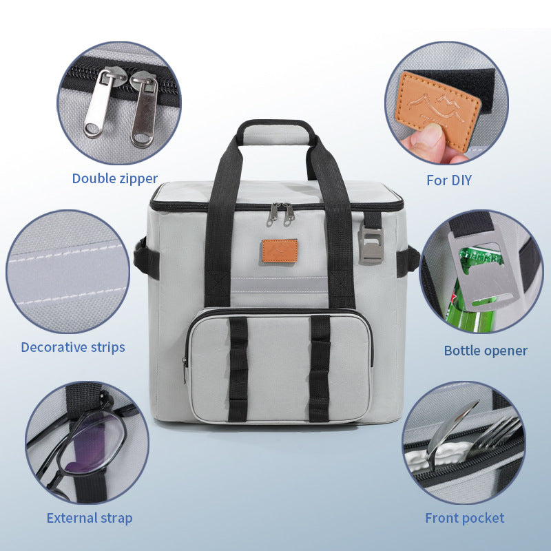 Insulated Multi-Pocket Cooler Tote Bag Kalsten