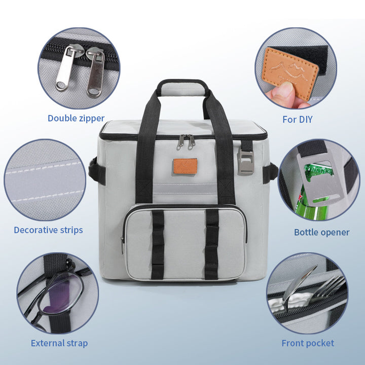 Insulated Multi-Pocket Cooler Tote Bag Kalsten