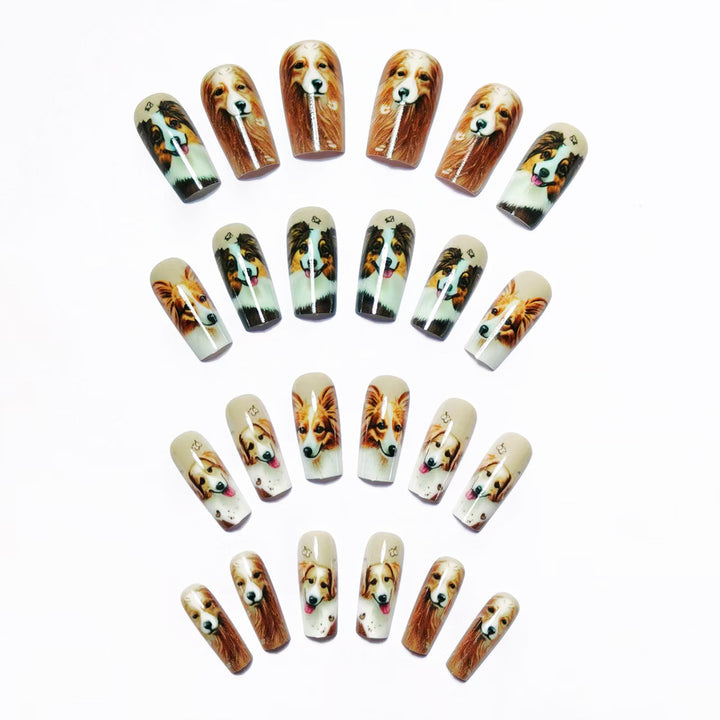 Artificial Nails in Charming Dog Lover Design Kalsten