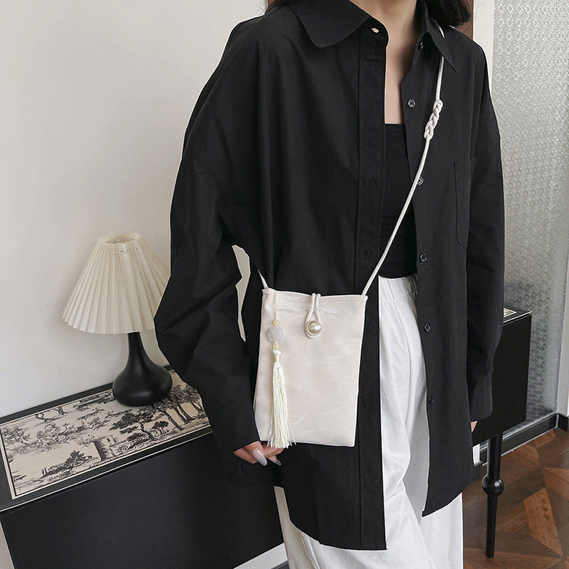 Elegant Textured Mini Crossbody Bag Kalsten