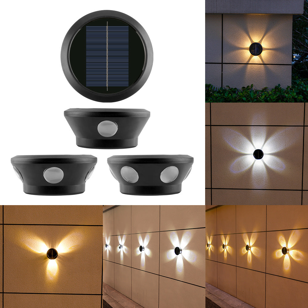 Outdoor Solar Wall Light Multi-Beam LED Decorative Accent Kalsten