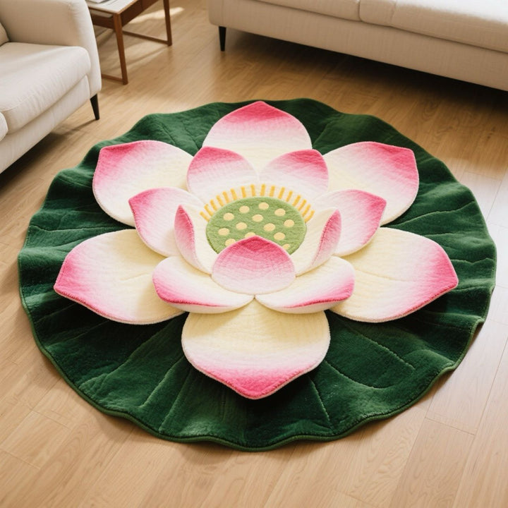 Floral Lotus-Shaped Area Rug Kalsten