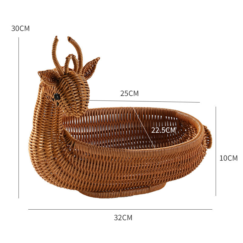 Unisex Braided Decoration Basket in Duck Shape Kalsten