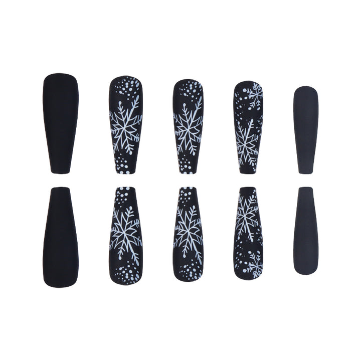 Decorative Snowflake-Themed Nail Art Extensions Kalsten