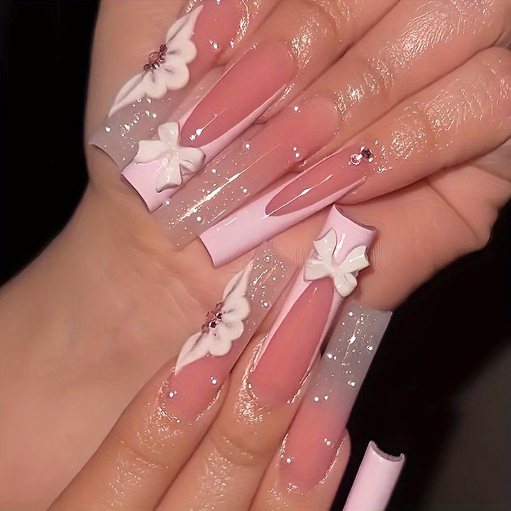 Floral 3D Nail Art Extensions Kalsten