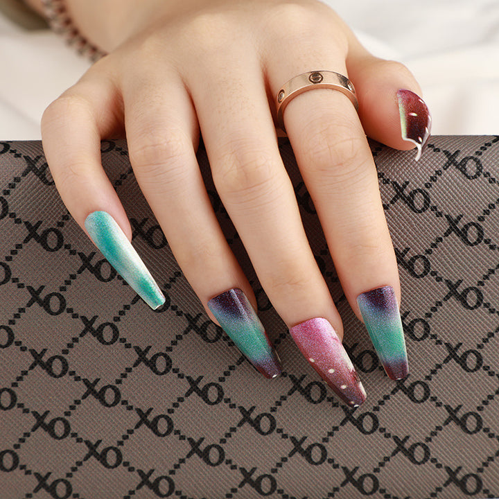 Artificial nails with star and moon design Kalsten