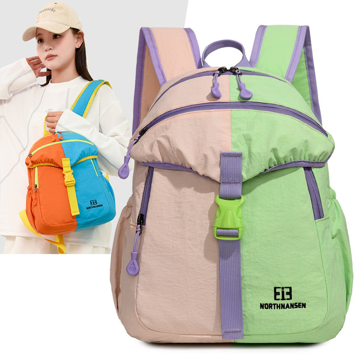 Color-Block Multi-Pocket Backpack Kalsten