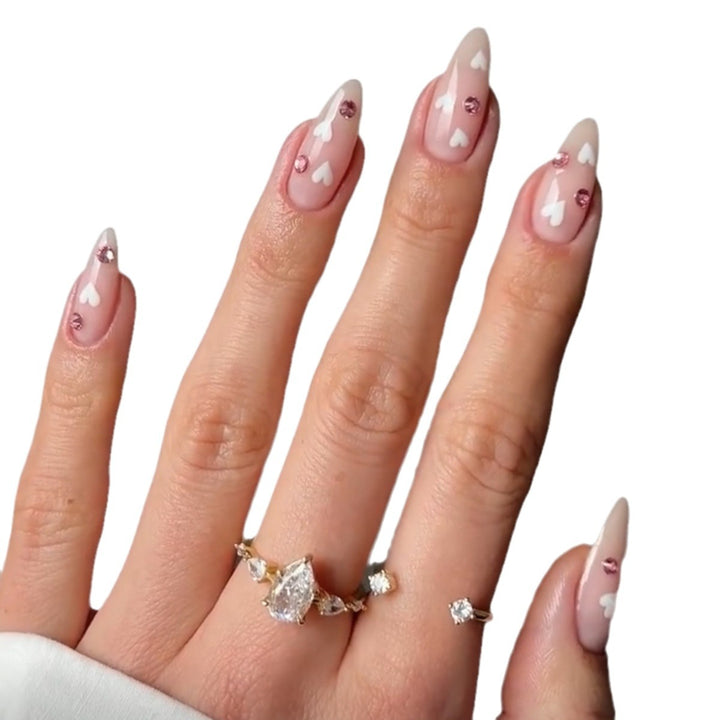Elegant Heart-Inspired Nail Art