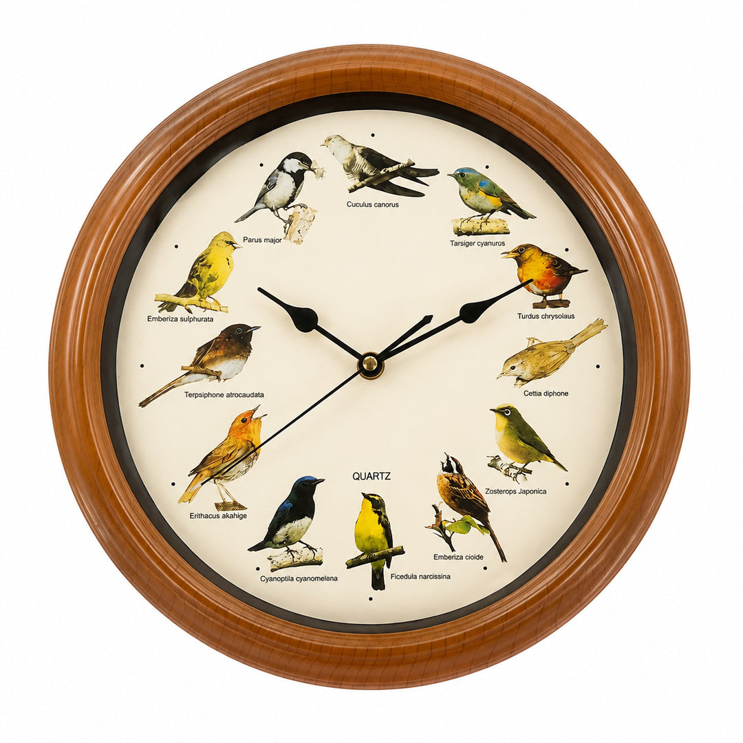 Wall clock with colorful bird design Kalsten