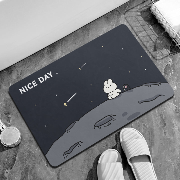 Playful Cat-Themed Bath Mat