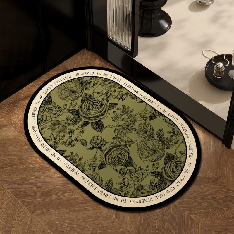 Floral Pattern Bath Mat