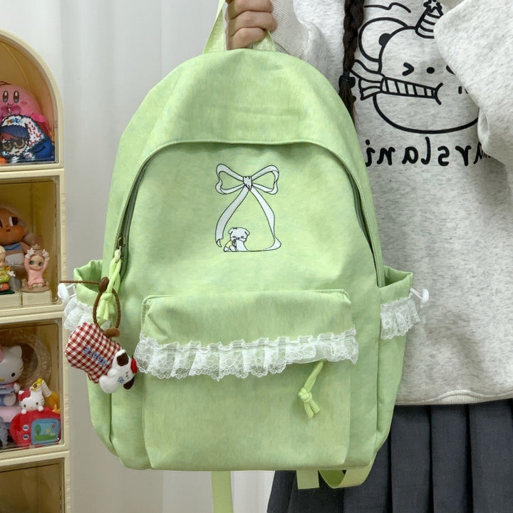 Decorative Lace-Trimmed Backpack Kalsten