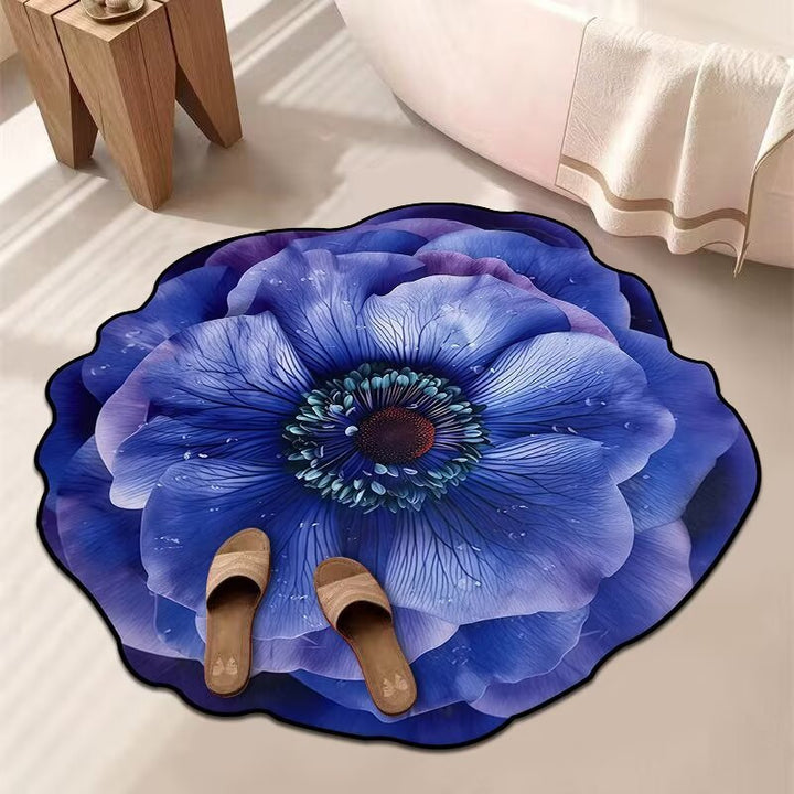 Artistic Floral Bath Mat