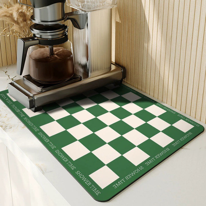 Checkerboard Design Kitchen Mat Kalsten