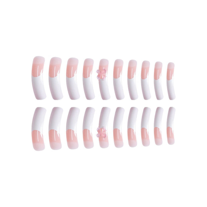 Elegant French Tip Acrylic Nail Enhancements Kalsten