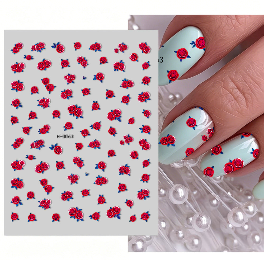 Floral Design Nail Art Sticker Set