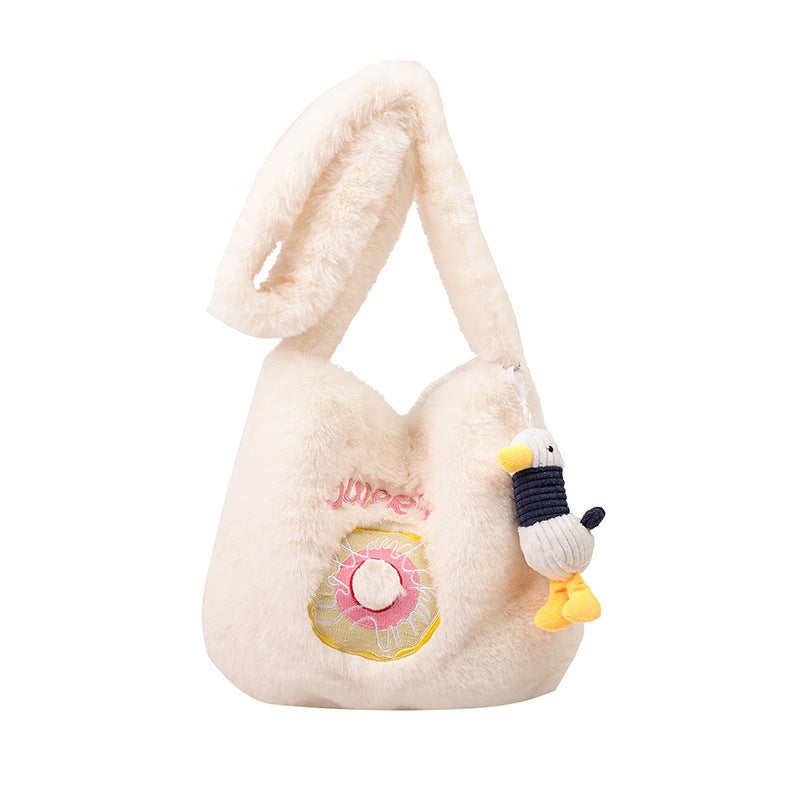 Plush Animal-Themed Tote Bag
