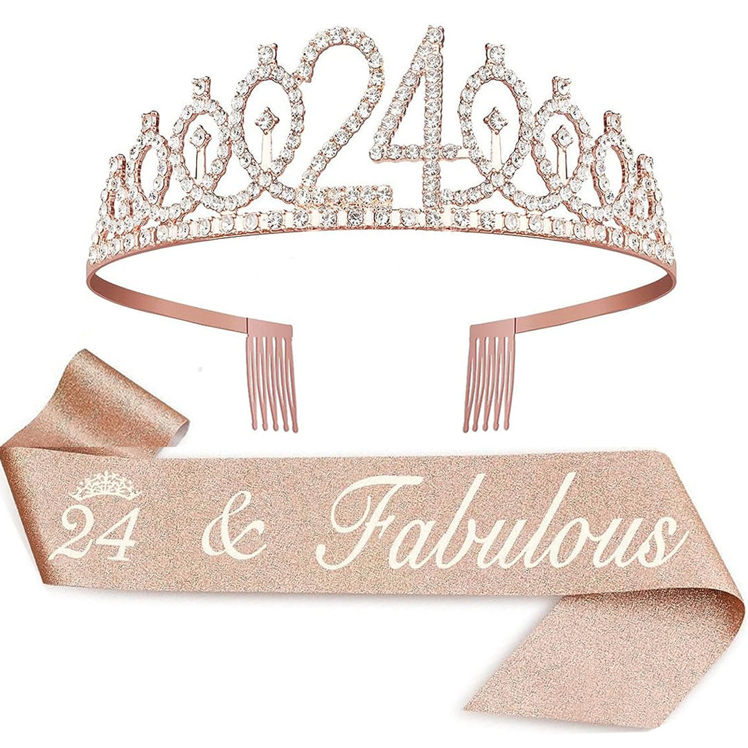 Ladies Crystal Princess Crown with 30 & Fabulous lettering Kalsten