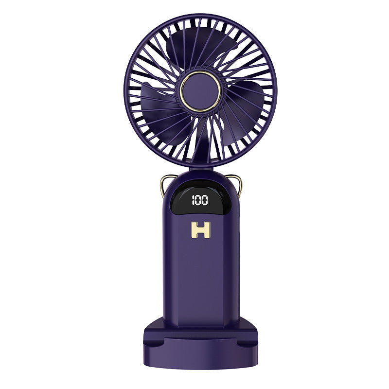 Ladies portable hand fan with LED display and adjustable speed Kalsten