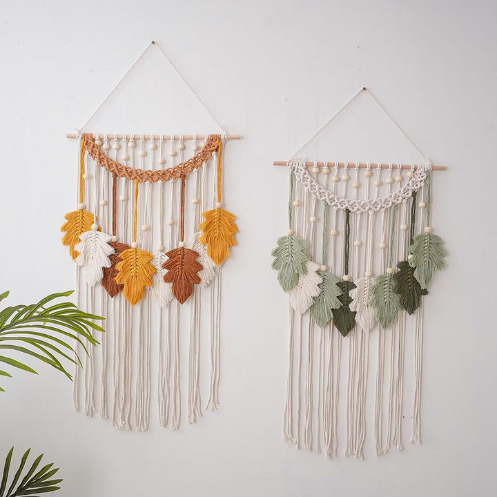 Bohemian Macramé Leaf Wall Hanging Kalsten