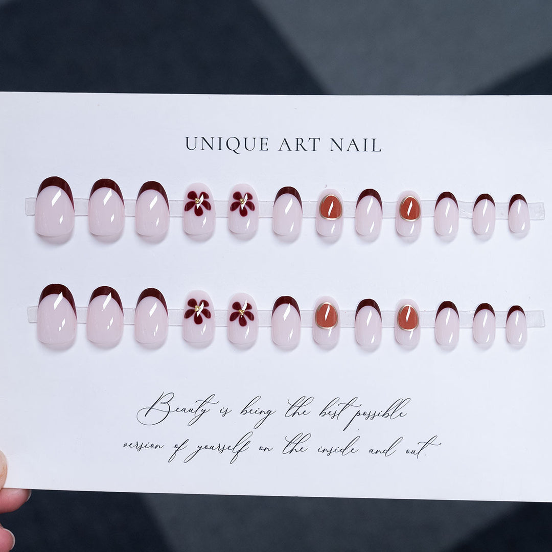 Floral-Inspired Press-On Nail Art