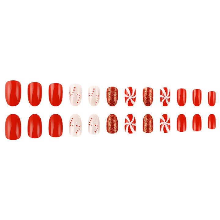 Festive Candy-Themed Press-On Nails Kalsten