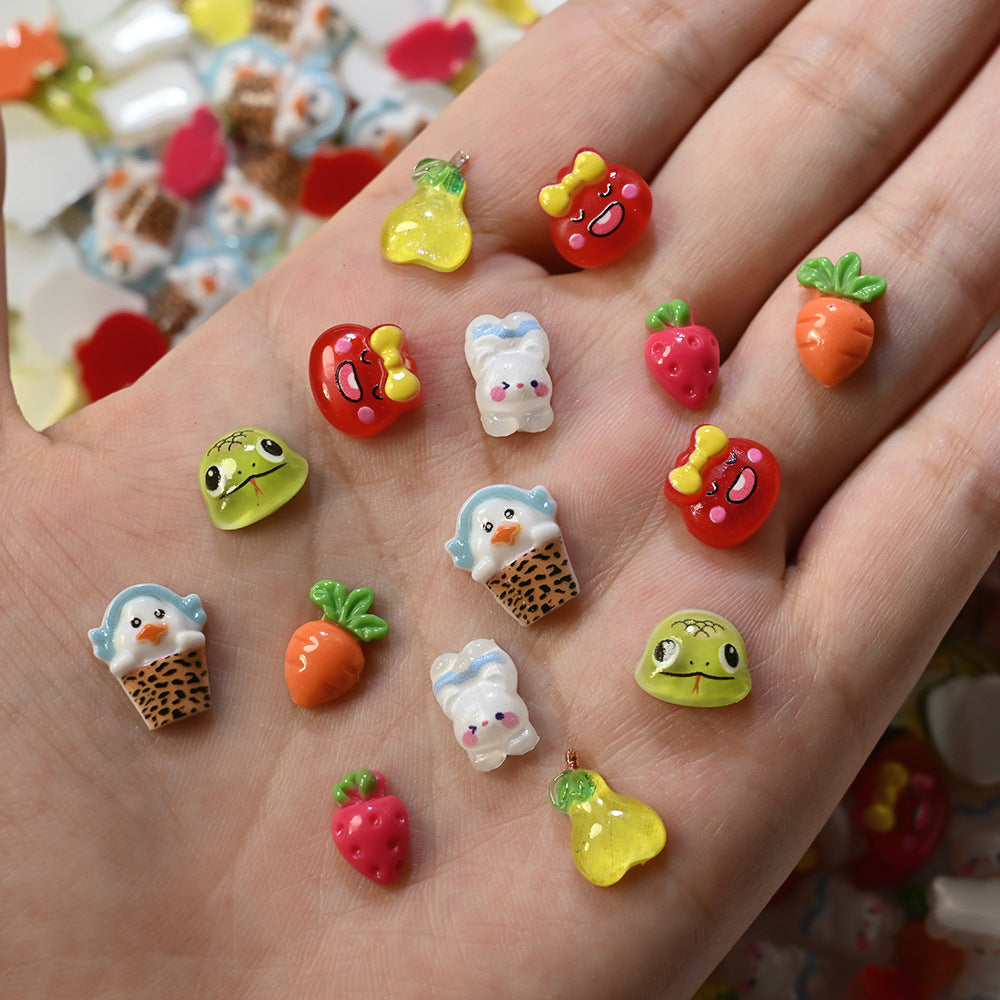 3D Fruit-Themed Nail Art Charms Set