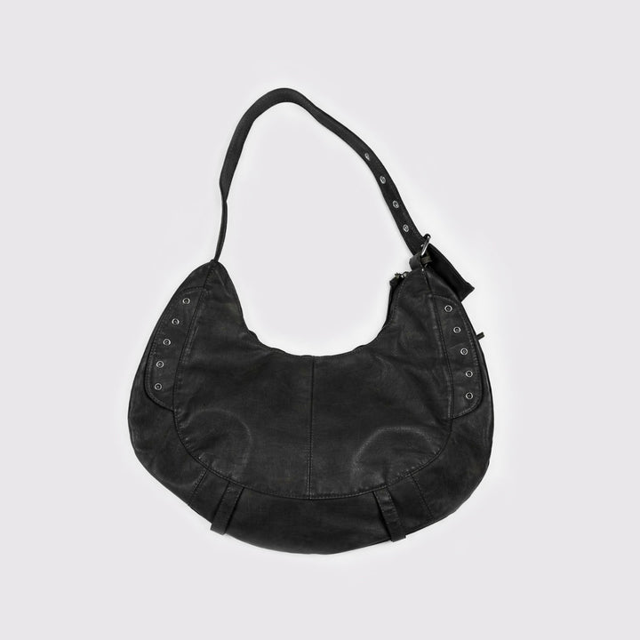 Multi-Pocket Slouchy Leather Hobo Bag
