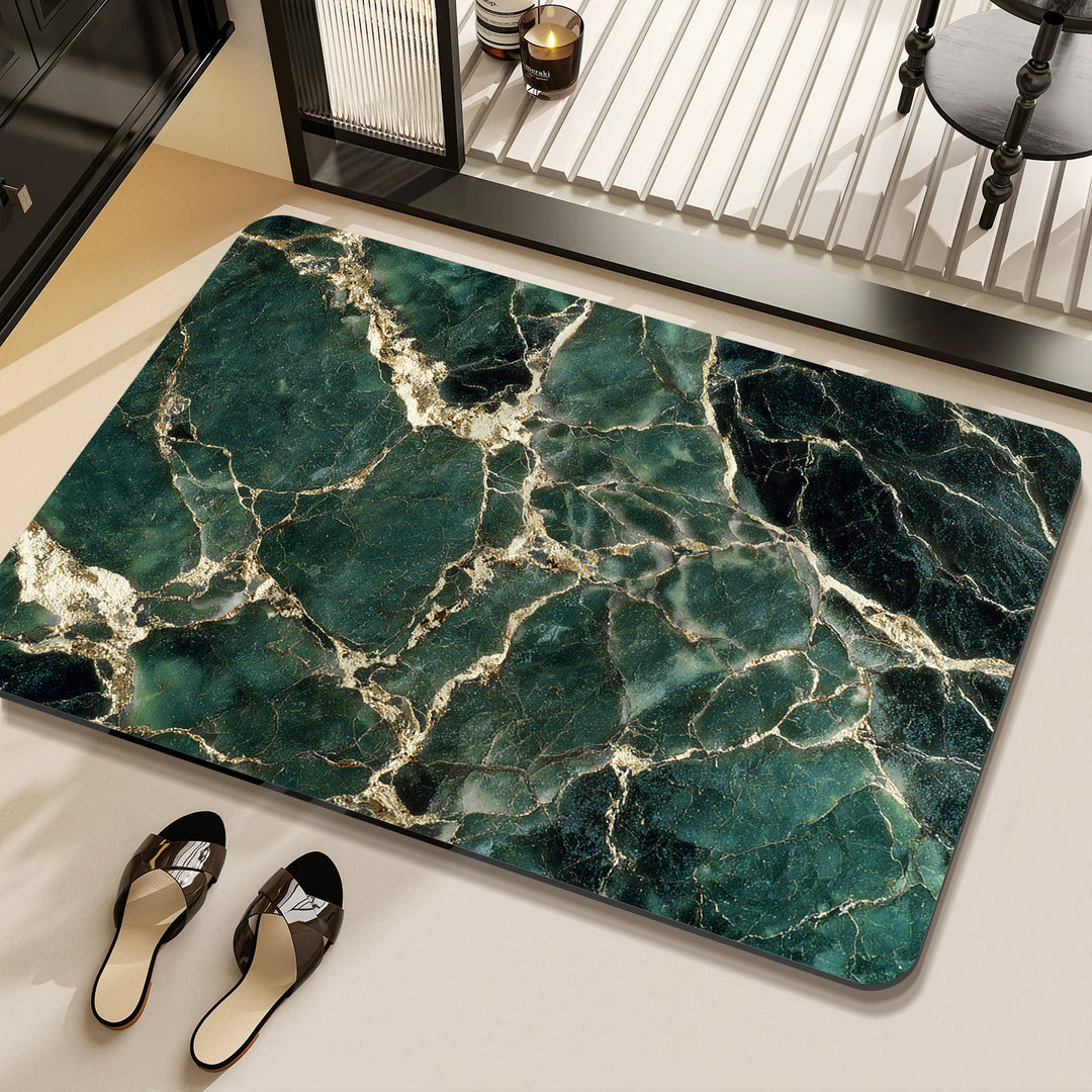 Marble Effect Decorative Bath Mat