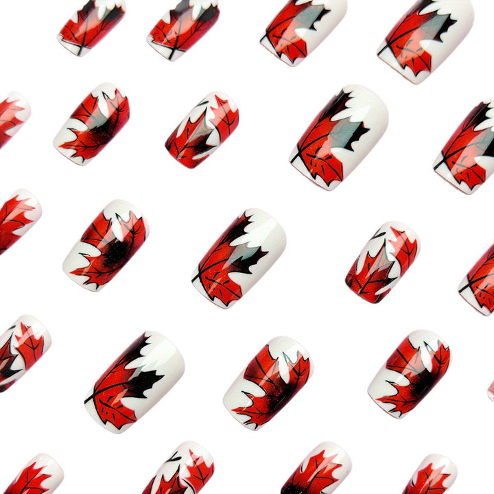 Artistic Autumn Leaf Nail Art Kalsten