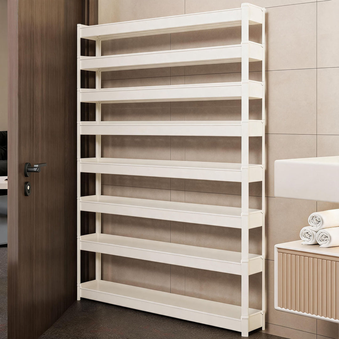 Slim Three-Tier Narrow Bathroom & Vanity Vertical Storage Shelf Organizer