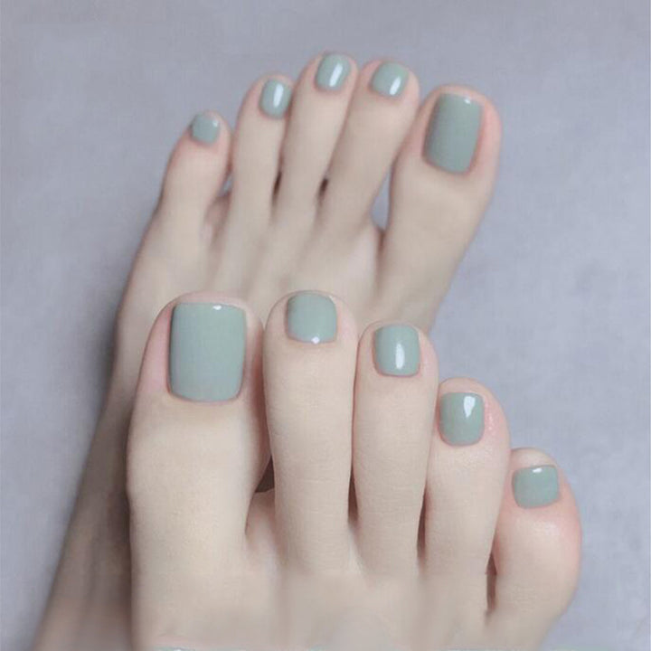 Glossy Press-On Toenail Set Kalsten