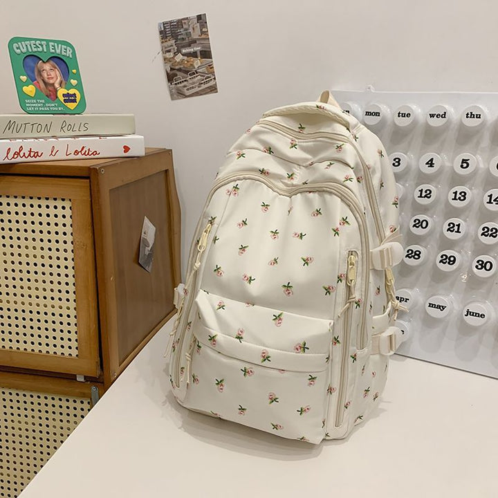 Flower-embellished Backpack Kalsten
