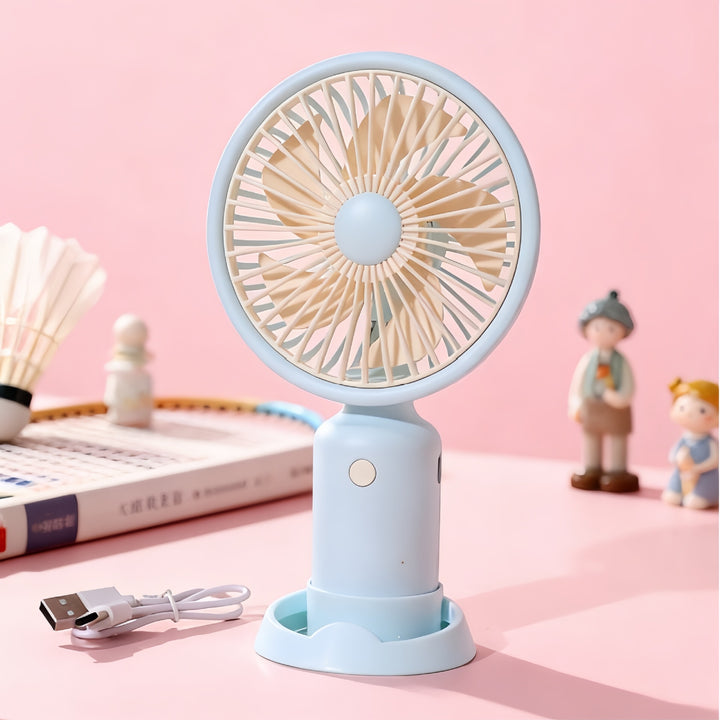 Women's portable USB table fan with powerful battery technology and flexible design Kalsten
