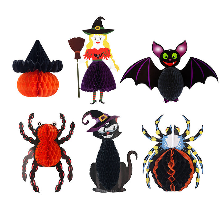 Halloween Themed Honeycomb Pumpkin Decoration Kalsten