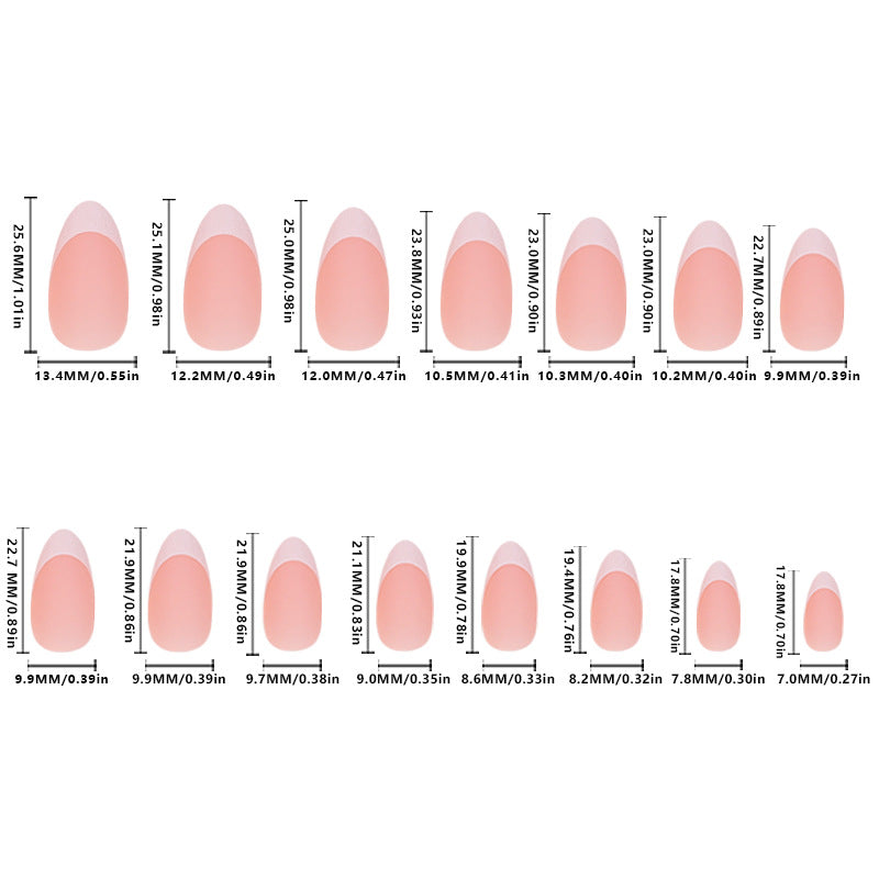 Artificial nails with elegant French cut Kalsten