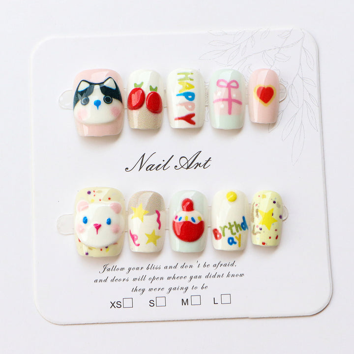 Fun Thematic Press-On Nail Set