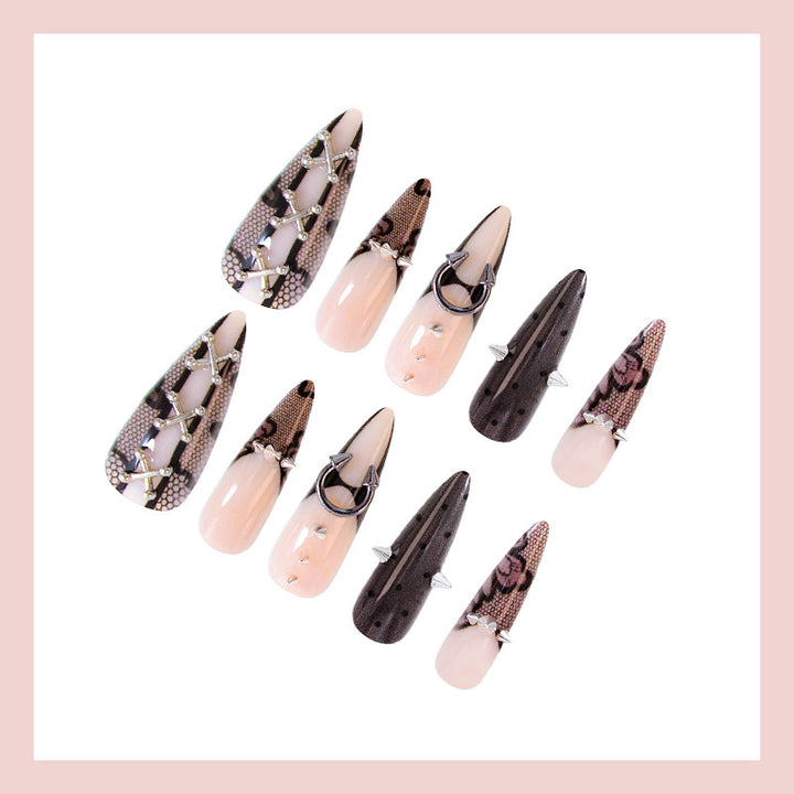 Creative artificial nails with unique accents Kalsten